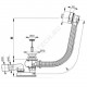 Слив-перелив для ванны плоский полуавтоматический (тросик) 1 1/2