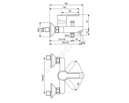 Комплект душевой (3 в 1) UNO Vidima BA376AA