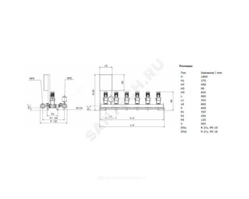 Установка повышения давления COR-3 HELIX V1007/SKw-EB-R Wilo 2799632