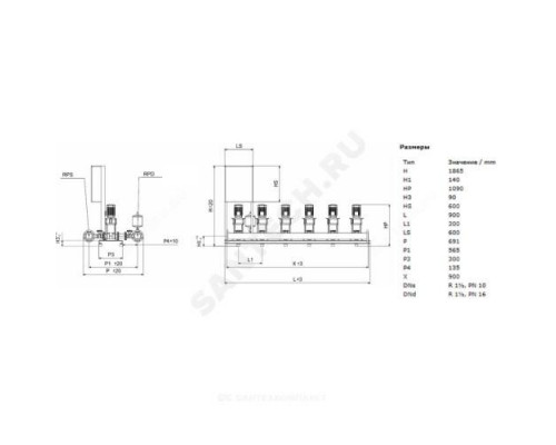 Установка повышения давления COR-3 HELIX V 418/SKw-EB-R Wilo 2450350