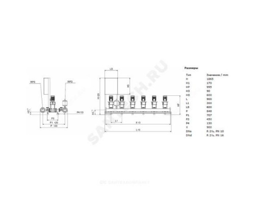 Установка повышения давления COR-3 HELIX V 1008/Skw-EB-R Wilo 2799633