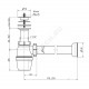 Сифон для кухонной мойки бутылочный 1 1/2