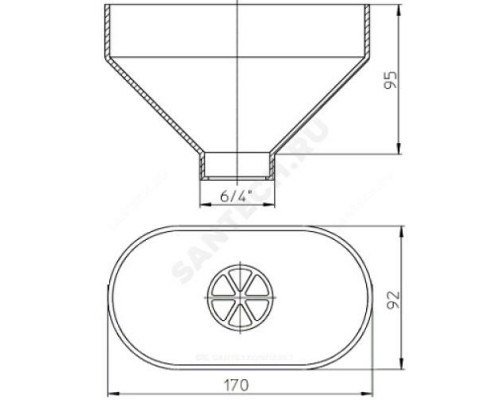 Воронка для отвода конденсата ПП 1 1/2