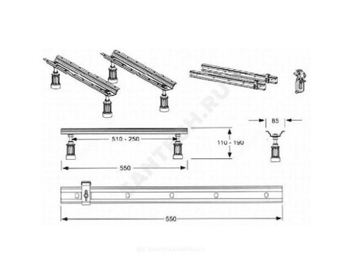 Ножки для ванн Ideal Standard K727467