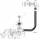 Слив-перелив для ванны регулируемый полуавтоматический (тросик) 1 1/2