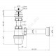 Сифон для кухонной мойки бутылочный 1 1/2