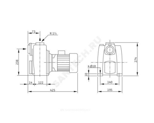 Насос дренажный LPC 40/19 самовсасывающий Wilo 2081686