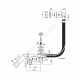 Слив-перелив для ванны регулируемый полуавтоматический (тросик) 1 1/2