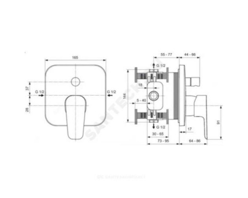 Смеситель для душа одноручный CERAPLAN III Ideal Standard A6115AA