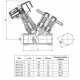 Клапан балансировочный ручной латунь MVT-R Ду 15 Ру16 Тмакс=120 оС ВР Kvs=4.11м3/ч с измерительными ниппелями Ридан 003Z4081R