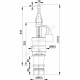 Клапан для инсталляции 1000, 1120, 1200 мм сливной Alca Plast A06E