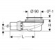 Сифон для поддона d50x90 h=78мм слив крышка D=90мм Geberit 150.551.21.1