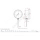 Термометр биметаллический радиальный Дк100 L=100мм G1/2