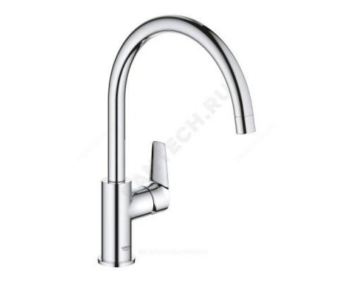 Смеситель для кухонной мойки ручка сбоку одноручный BauEdge Grohe 31367001