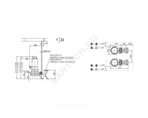 Насос фекальный REXA PRO V05DA-323/EAD0X2-T0068-540-O Wilo 6082575