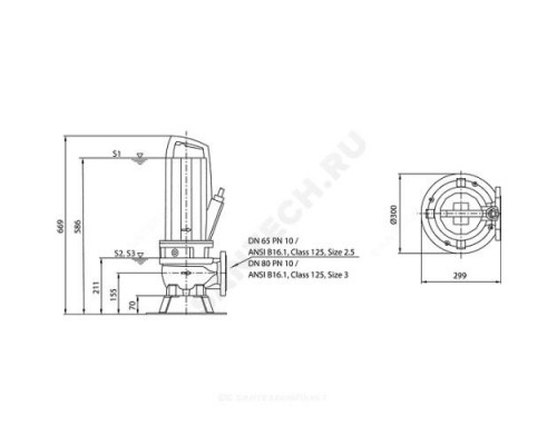 Насос фекальный REXA PRO V06DA-224/EAD1X2-T0039-540-O Wilo 2458806