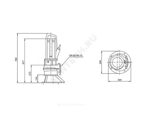 Насос фекальный REXA PRO C08DA-435/EAD1E2-T0039-540-O Wilo 2780023