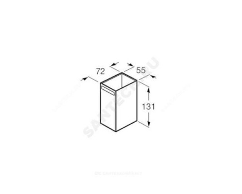 Стакан Rubik черный матовый Roca 816844024