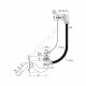 Слив-перелив для ванны трубный с пробкой на цепочке 1 1/2
