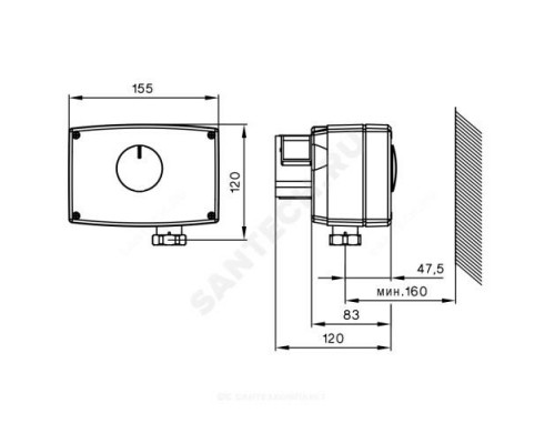 Электропривод 3-х позиц AMV 23 24В Danfoss 082G3010