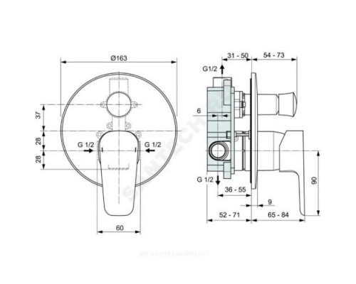 Смеситель для душа одноручный CERAPLAN III Ideal Standard A6383AA