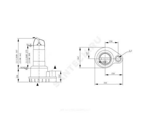 Насос дренажный PADUS UNI M05/T25-540/A Wilo 6084812