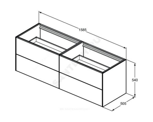 Тумба под умывальник CONCA белая Ideal Standard T3990Y1