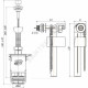 Арматура для бачка сливная/наливная Эконом боковое подключение шток белый 1/реж АНИ Пласт WC4050