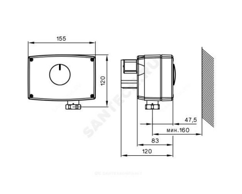 Электропривод 3-х позиц AMV 33 230В Danfoss 082G3013