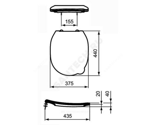 Сиденье для унитаза синее CONTOUR 21 Ideal Standard S453636