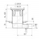 Трап регулируемый с гидрозатвором Дн 40/50 с нержавеющей решёткой 150х150мм горизонтальный выпуск Татполимер ТП-510Hs