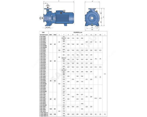 Насос консольно-моноблочный F 40/200 A PN10 3х400В/50 Гц Pedrollo 4FN40203AE