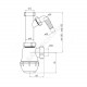 Сифон для умывальника/мойки бутылочный 1 1/2