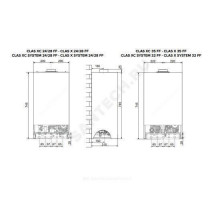 Котел настенный газовый конвекционный 38.3 кВт одноконтурный CLAS XC SYSTEM 32 FF Ariston 3301681