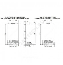 Котел настенный газовый конвекционный 28.7 кВт одноконтурный CLAS XC SYSTEM 24 FF Ariston 3301679