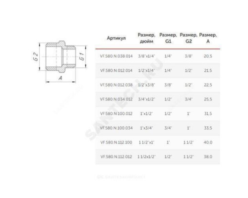 Ниппель латунь никель переходной Ду 10х8 (3/8