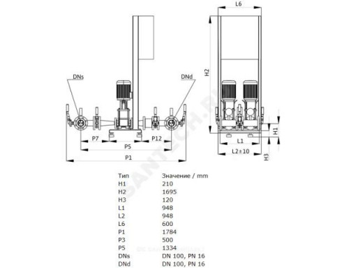 Установка пожаротушения CO-2 HELIX V 2202K/SK-FFS-R Wilo 2453563