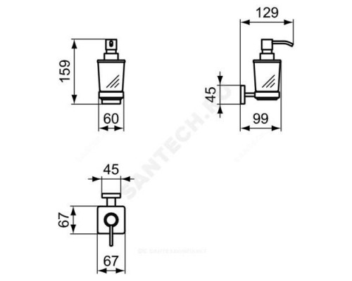 Диспенсер для жидкого мыла IOM Square Ideal Standard E2252AA