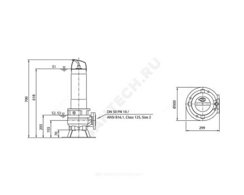 Насос канализационный REXA FIT V05DA-226/EAD1-2-T0039-540-O Wilo 2780003