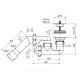 Сифон для поддона регулируемый 1 1/2