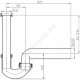 Сифон для кухонной мойки трубный DN50 с отводом (штуцером), поворотным шарниром HL HL 100/50