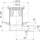 Трап регулируемый с гидрозатвором+механический сухой затвор Дн 40/50 с нержавеющей решёткой 150х150мм горизонтальный выпуск Татполимер ТП-510 (Hs+Ms)