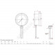 Термометр биметаллический радиальный Дк100 L=100мм G1/2