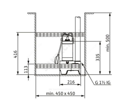 Насос дренажный Rexa MINI3-V04.11/M06-523/A-5M Wilo 3094005