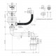 Сифон для кухонной мойки бутылочный с гибким переливом 3 1/2