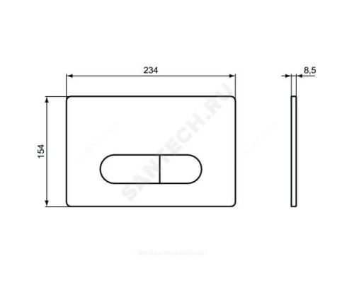 Кнопка для инсталляции хром OLEAS M1 SmartFlush Ideal Standard R0117AA