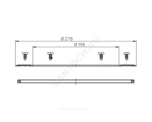 Фланец для трапов 278х198мм HL HL86.0