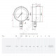 Манометр ТМ-510Р.00 радиальный Дк100мм 0-0,1 МПа кл.1,5 G1/2