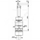 Арматура для низкорасположенного бачка A93 сливная шток 2/реж Alca Plast A07