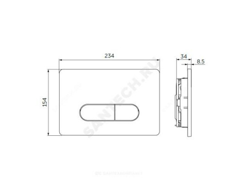 Кнопка для инсталляции белая OLEAS M1 Ideal Standard R0115AC